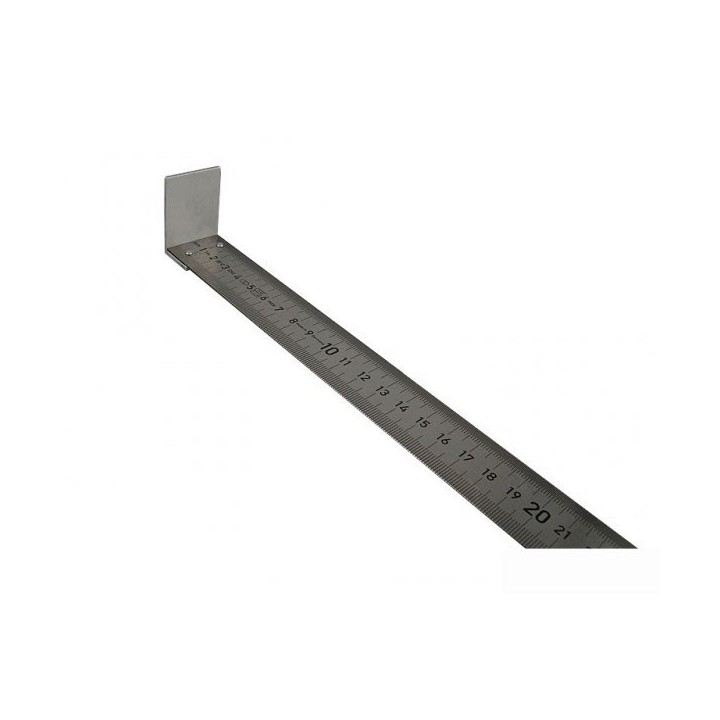 Réglet à butée 100 cm en métal pour mesure ailes des oiseaux lors du baguage.
