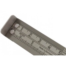 Réglet à butée 15 cm pour mesurer ailes d'oiseaux lors du baguage.