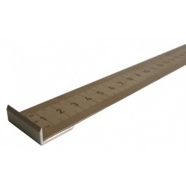 Réglet à butée 30 cm pour baguage oiseaux et chiroptères. En acier inoxydable.
