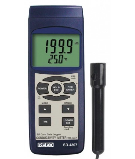 REED SD-4307 Compteur de
conductivité/MDT/salinité/enregistreur