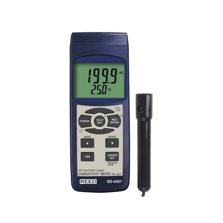 REED SD-4307 Compteur de
conductivité/MDT/salinité/enregistreur