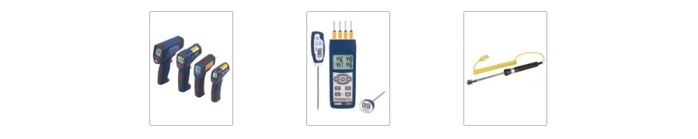 Instruments de température : Thermomètres numériques et à infrarouge, Sondes thermocouples,